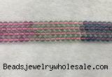 CFL1489 15.5 inches 6mm round rainbow fluorite gemstone beads