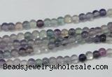 CFL150 15.5 inches 4mm round natural fluorite gemstone beads wholesale