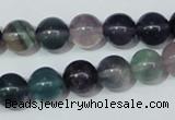 CFL152 15.5 inches 10mm round natural fluorite gemstone beads wholesale