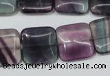 CFL175 15.5 inches 18*18mm square natural fluorite beads wholesale