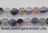 CFL202 15.5 inches 8mm round purple fluorite gemstone beads wholesale