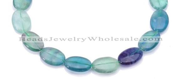 CFL23  A- grade oval 20*30mm natural fluorite beads Wholesale