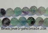 CFL252 15.5 inches 8mm faceted round natural fluorite beads