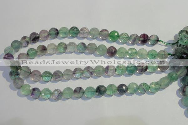 CFL254 15.5 inches 12mm faceted round natural fluorite beads