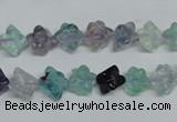 CFL302 15.5 inches 8*8mm carved cube natural fluorite beads