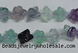 CFL304 15.5 inches 12*12mm carved cube natural fluorite beads