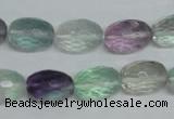 CFL307 15.5 inches 10*14mm faceted rice natural fluorite beads