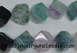 CFL311 15.5 inches 10*10mm cube natural fluorite beads