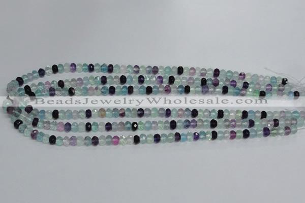 CFL312 15.5 inches 4*6mm faceted rondelle natural fluorite beads