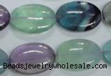 CFL318 15.5 inches 18*25mm oval natural fluorite beads wholesale