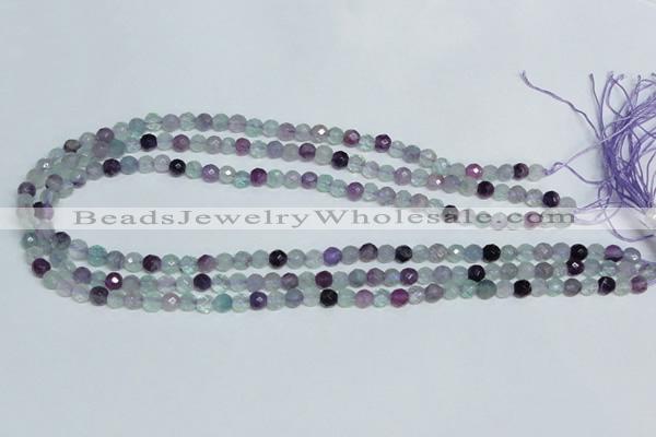 CFL323 15.5 inches 6mm faceted round natural fluorite beads