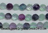 CFL324 15.5 inches 8mm faceted round natural fluorite beads