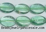 CFL336 15.5 inches 13*18mm oval natural green fluorite beads