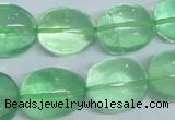 CFL340 15.5 inches 15*20mm nugget natural green fluorite beads