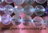 CFL414 15.5 inches 7mm faceted round fluorite gemstone beads