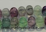 CFL468 15.5 inches 10*14mm pumpkin natural fluorite beads