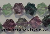 CFL482 15.5 inches 10*10mm carved cube natural fluorite beads