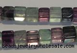 CFL489 15.5 inches 8*8mm cube natural fluorite beads