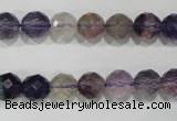 CFL500 15.5 inches 8mm faceted round fluorite beads wholesale