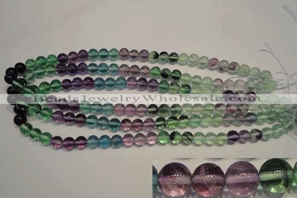 CFL552 15.5 inches 8mm round fluorite gemstone beads wholesale