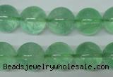 CFL605 15.5 inches 14mm round AB grade green fluorite beads wholesale