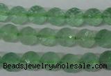 CFL623 15.5 inches 10mm faceted round green fluorite beads wholesale