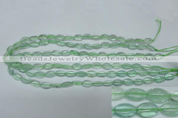 CFL641 15.5 inches 8*12mm oval green fluorite beads wholesale