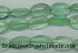 CFL642 15.5 inches 10*14mm oval green fluorite beads wholesale