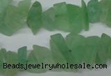 CFL656 15.5 inches 5*15mm matte green fluorite chips beads