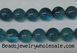 CFL663 15.5 inches 10mm round AB grade blue fluorite beads wholesale