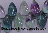 CFL701 Top-drilled 9*18mm marquise natural fluorite beads wholesale