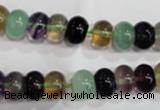 CFL762 15.5 inches 6*10mm rondelle rainbow fluorite gemstone beads