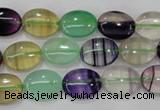 CFL776 15.5 inches 12*16mm oval rainbow fluorite gemstone beads