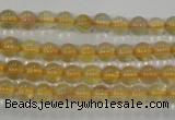 CFL800 15.5 inches 4mm round yellow fluorite gemstone beads