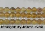 CFL801 15.5 inches 6mm round yellow fluorite gemstone beads