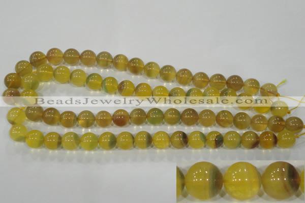 CFL804 15.5 inches 12mm round yellow fluorite gemstone beads