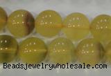 CFL805 15.5 inches 14mm round yellow fluorite gemstone beads