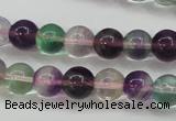 CFL903 15.5 inches 7mm round rainbow fluorite gemstone beads