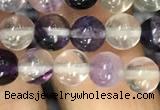 CFL911 15.5 inches 6mm round purple fluorite beads wholesale