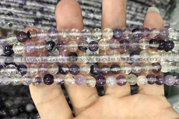 CFL911 15.5 inches 6mm round purple fluorite beads wholesale