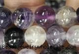 CFL912 15.5 inches 8mm round purple fluorite beads wholesale