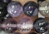 CFL913 15.5 inches 10mm round purple fluorite beads wholesale