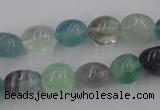 CFL952 15.5 inches 11*12mm nuggets natural fluorite beads wholesale