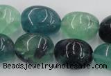 CFL954 15.5 inches 18*22mm nuggets natural fluorite beads wholesale