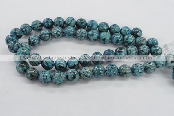 CFS105 15.5 inches 14mm round blue feldspar gemstone beads