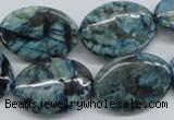 CFS113 15.5 inches 18*25mm oval blue feldspar gemstone beads