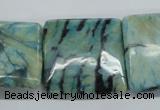 CFS115 15.5 inches 30*30mm square blue feldspar gemstone beads