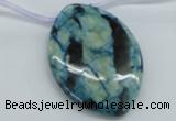 CFS120 35*50mm top-drilled marquise blue feldspar gemstone beads