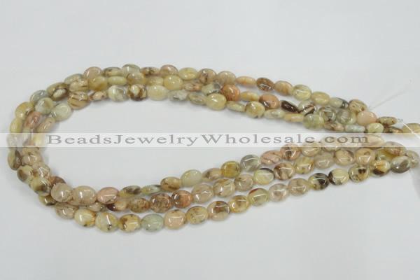 CFS201 15.5 inches 8*10mm oval natural feldspar gemstone beads