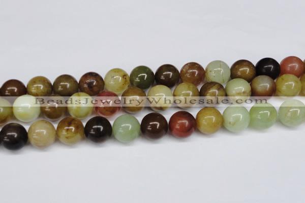 CFW106 15.5 inches 16mm round flower jade gemstone beads